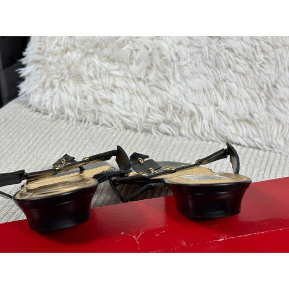 Donald J Pliner Sandals Womens Size 10/9.5 Black Cara Thong Square Toe *READ - Picture 7 of 8